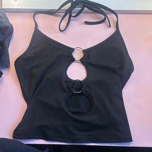SHEIN Black Cutout Camisole